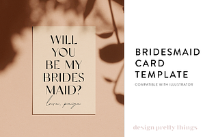 Bridesmaid Card Template