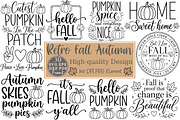 Retro Fall Autumn SVG Bundle, a Seasonal Illustration by Rose Art (Thumbnail 1 of 6)