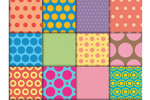 Pastel And Bright Colors Polkadot