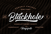 Blackhole - Script Font, a Script Font by Mayofont (Thumbnail 1 of 11)