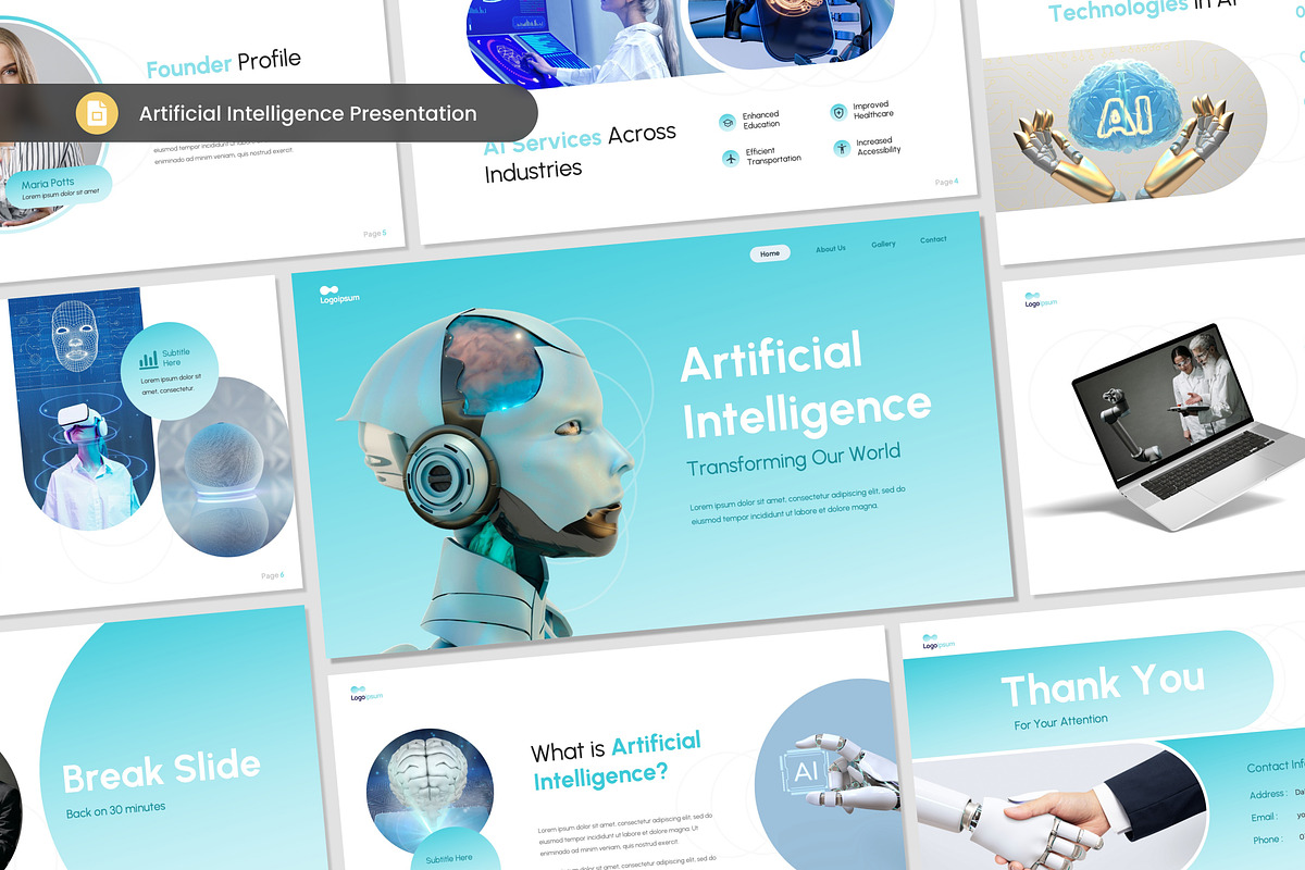 Artificial Intelligence Slides, a Presentation Template by Antstheme (Photo 1 of 2)