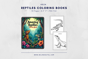 30 Reptiles Animals Coloring Pages