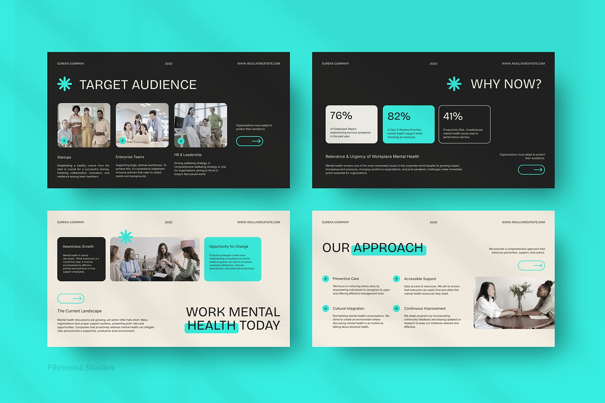 Mental Health in Workplace, a Presentation Template by FIBRINOSÄ (Photo 3 of 7)