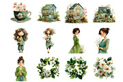 Watercolor Spring Clipart, an Illustration by DreamArtGraphic (Thumbnail 3 of 4)