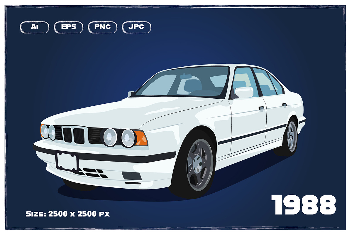 BMW cars 1983, 1988 and 2016 years, an Education Illustration by aliayas (Photo 3 of 7)
