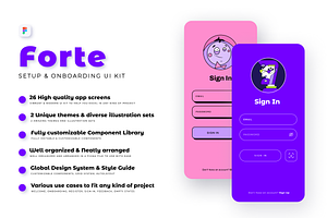 Forte. Setup & Onboarding UI KIT, a Product Mockup by Enten-Eller