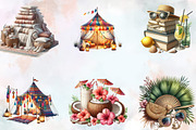 Boho Beach Sublimation Clipart Bundl, an Illustration by SVGArt (Thumbnail 6 of 8)