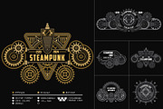 19 Steampunk badge logo template, a Branding & Logo Template by the-sastra (Thumbnail 4 of 5)