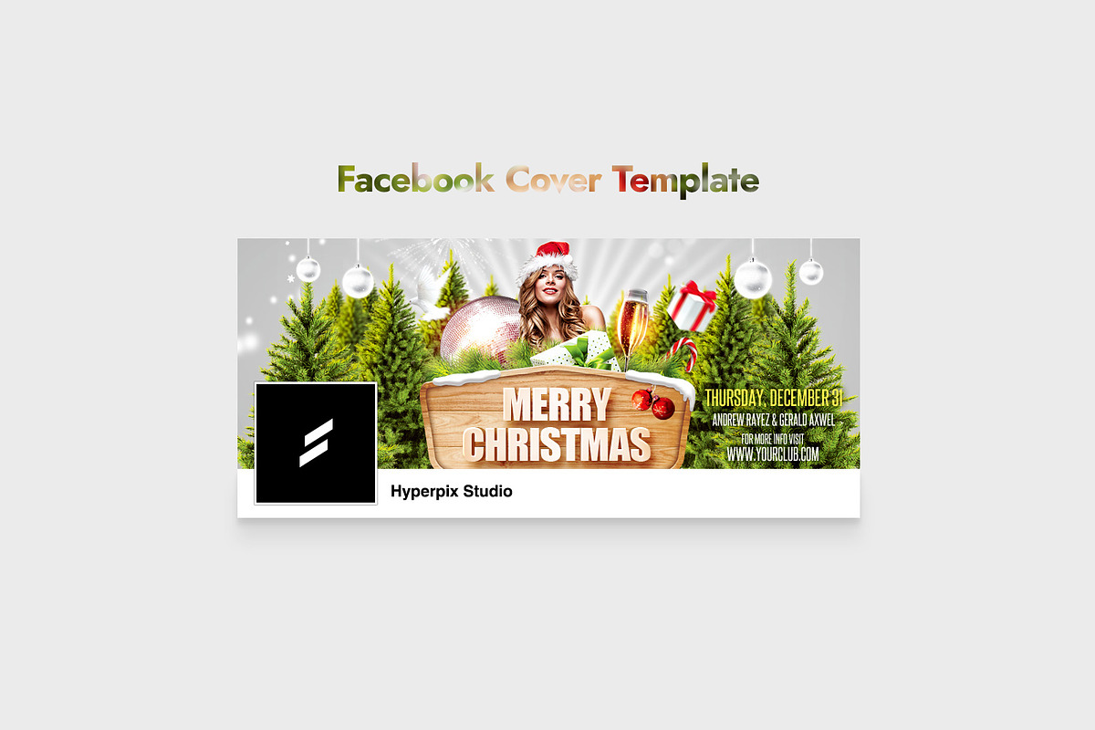 Christmas Party Flyer Template, a Flyer Template by Hyperpix Productions (Photo 2 of 2)