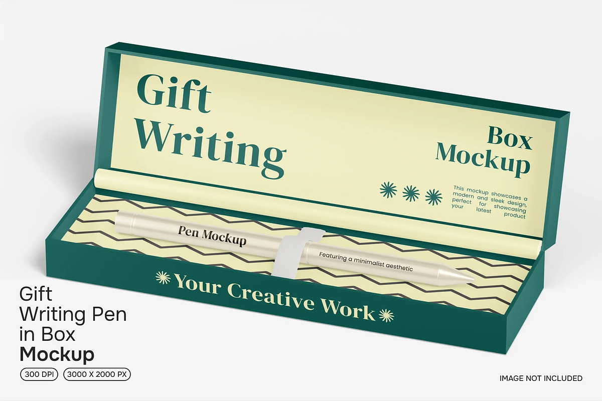 Pen Box Mockup, a Pens & Pencil Mockup by renderstockmarket