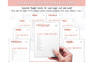 Wedding Budget Planner - Pink BUNDLE