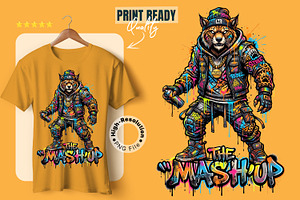 Cool Street Art Character POD PNG, an Object Illustration by zahidhossainalif