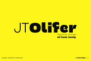 JT Olifer | 40 Fonts Family, a Sans Serif Font by Jolicia Type (Thumbnail 1 of 13)