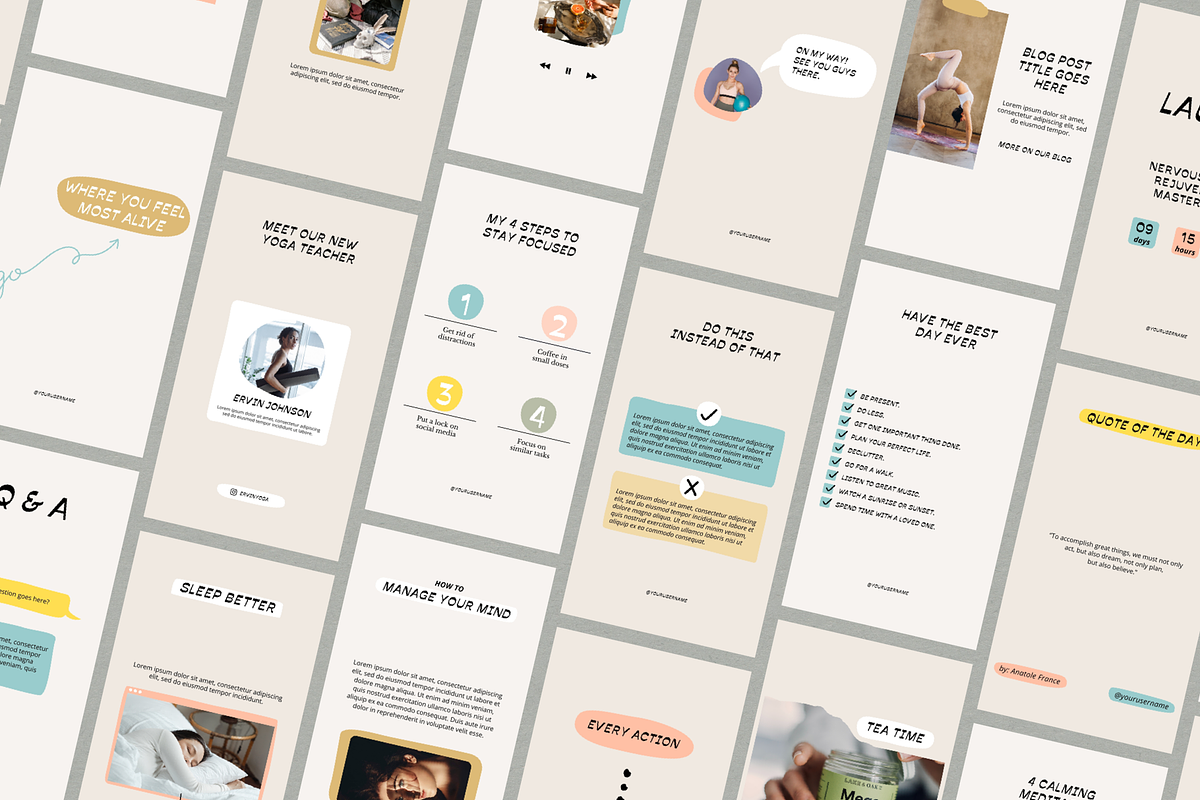 Wellness Coach Instagram Template, a Social Media Template by Bonumo (Photo 3 of 13)