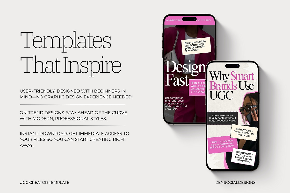Pink UGC Creator Instagram Template preview 7