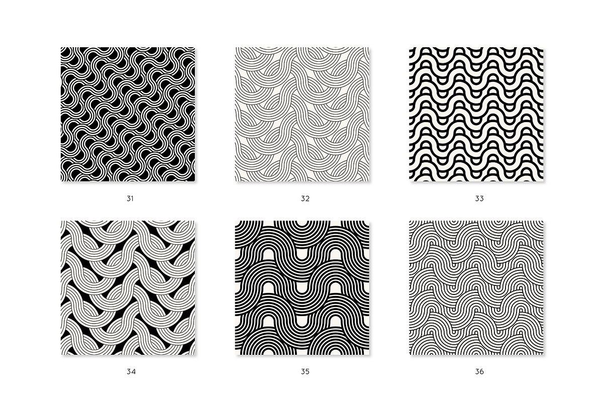 Interwoven Seamless Patterns, a Pattern Graphic by Curly_Pat (Photo 8 of 11)