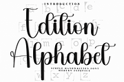 Edition Alphabet, a Handwritten Font by InermediaSTUDIO (Thumbnail 1 of 8)