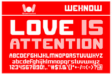 Love is attention font