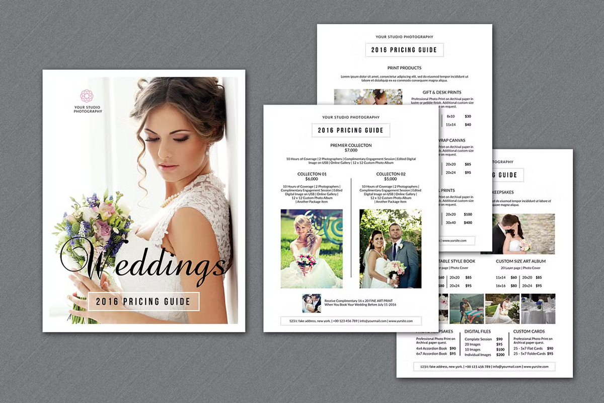 Wedding Photography Pricing Guide, a Flyer Template by Template Shop (Photo 1 of 6)