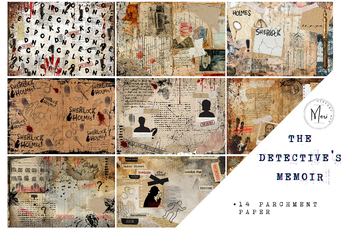 The Detective's Memoir junk journal, a Decorative Illustration by meribela (Photo 9 of 16)