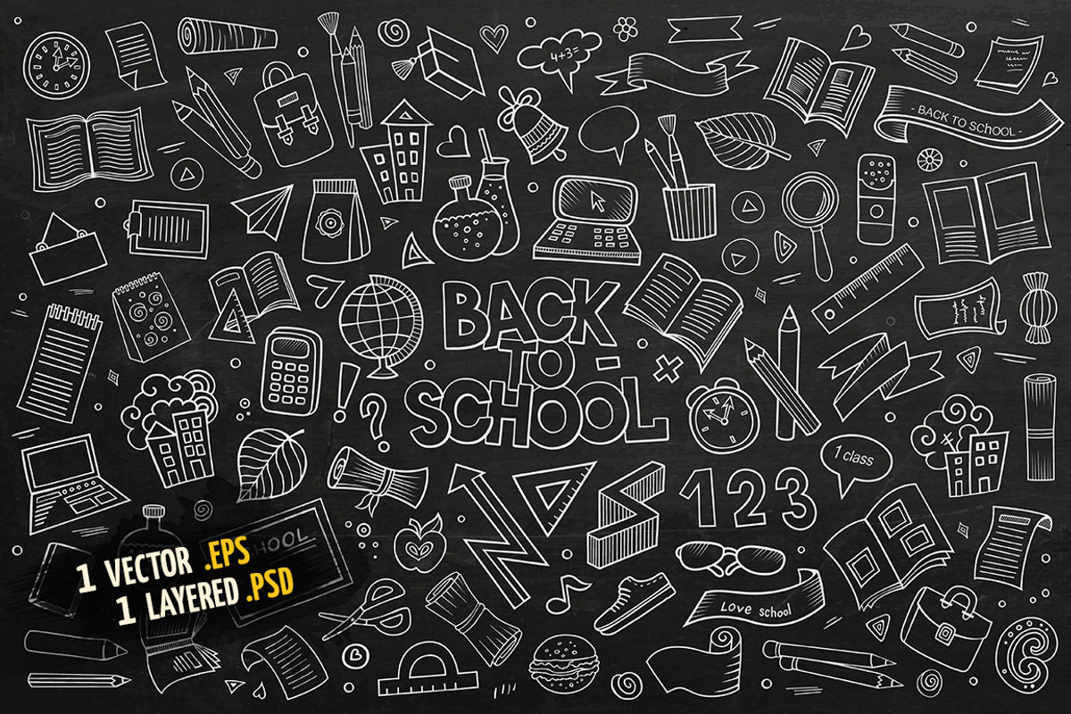School Objects & Elements Set, an Object Graphic by BALABOLKA (Photo 4 of 4)