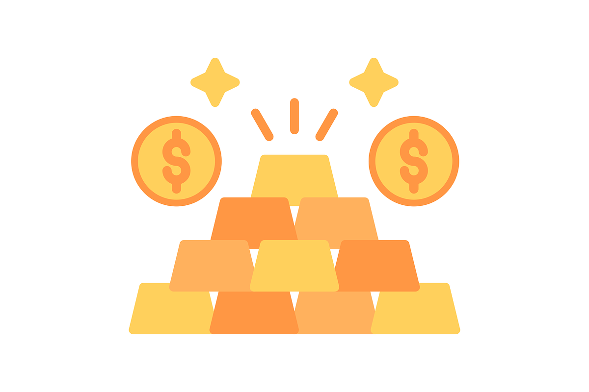 Gold Stack Flat Icon, a Duotone Icon by Pexelpy (Photo 3 of 3)