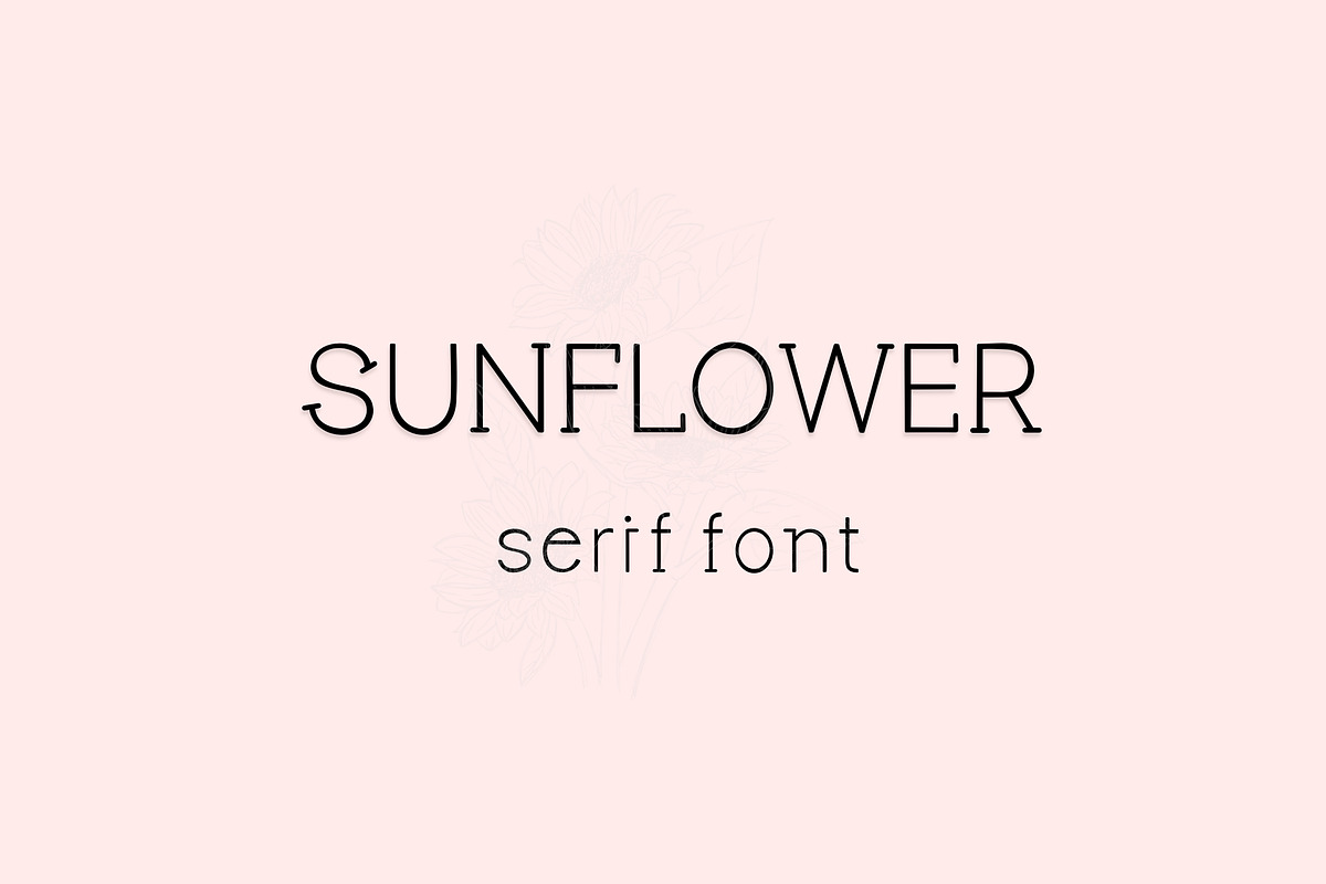 Sunflower - serif font, a Serif Font by Sk designs (Photo 1 of 8)