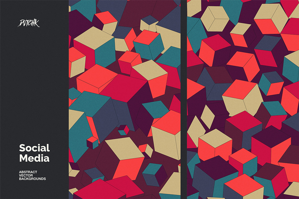 Social Media Vector Backgrounds V 06, a Background Graphic by dvtchk (Photo 7 of 9)