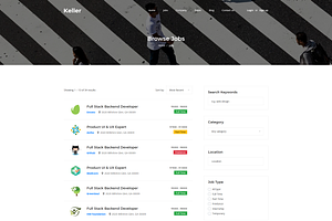 Keller - Job Board HTML Template