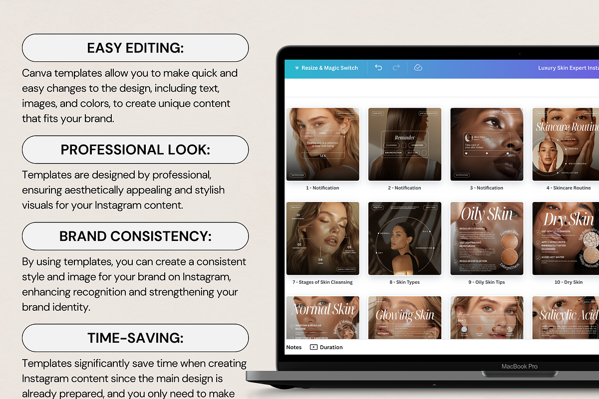 Skin Coach Instagram Templates, a Social Media Template by Xenié Creative (Photo 6 of 8)