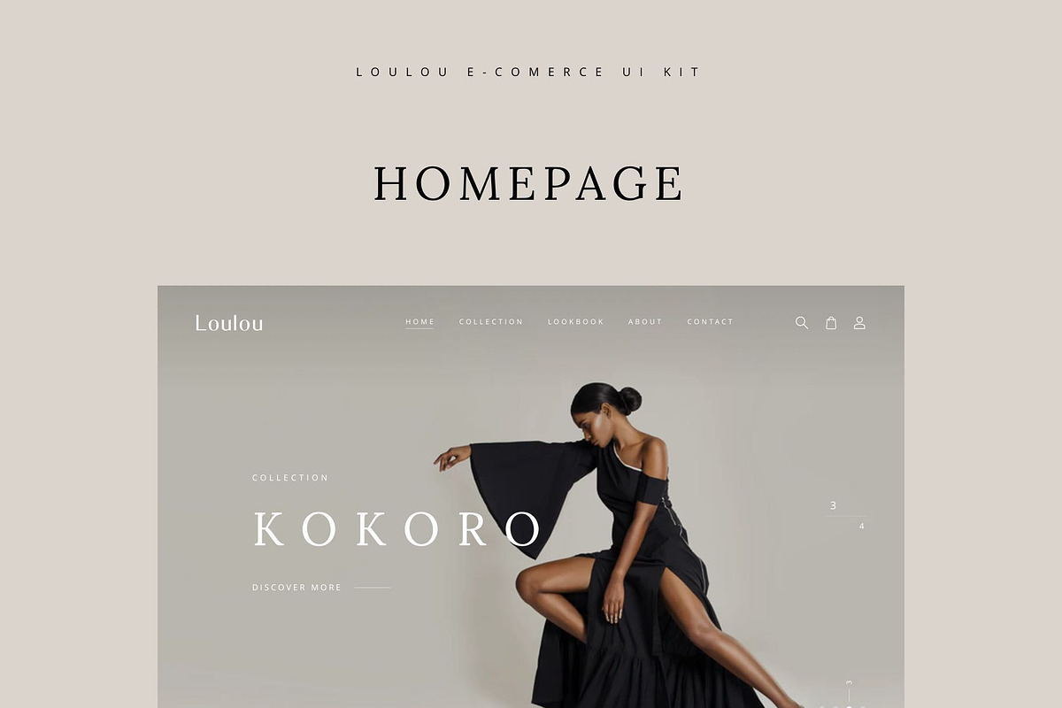 Loulou | Fashion E-commerce Template, a Landing Page Template by Skolastika Phoebe (Photo 5 of 11)