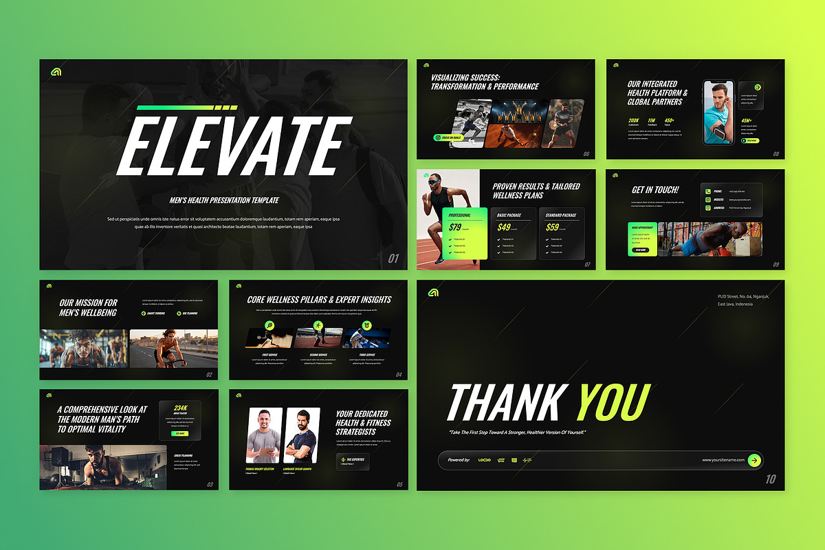 Men's Health PowerPoint, a Presentation Template by Antstheme (Photo 3 of 4)