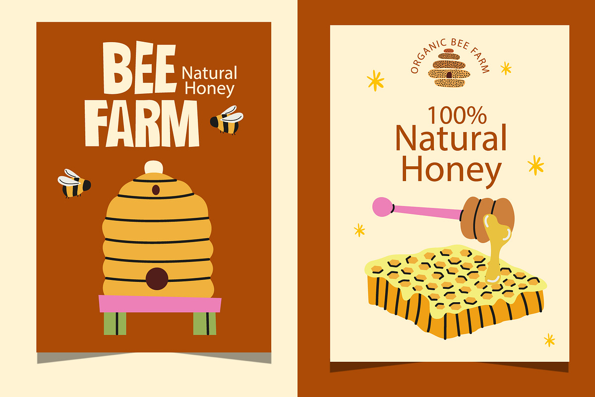 Bee Farm. Beekeeping and honey, a Food Illustration by Luamor (Photo 3 of 10)