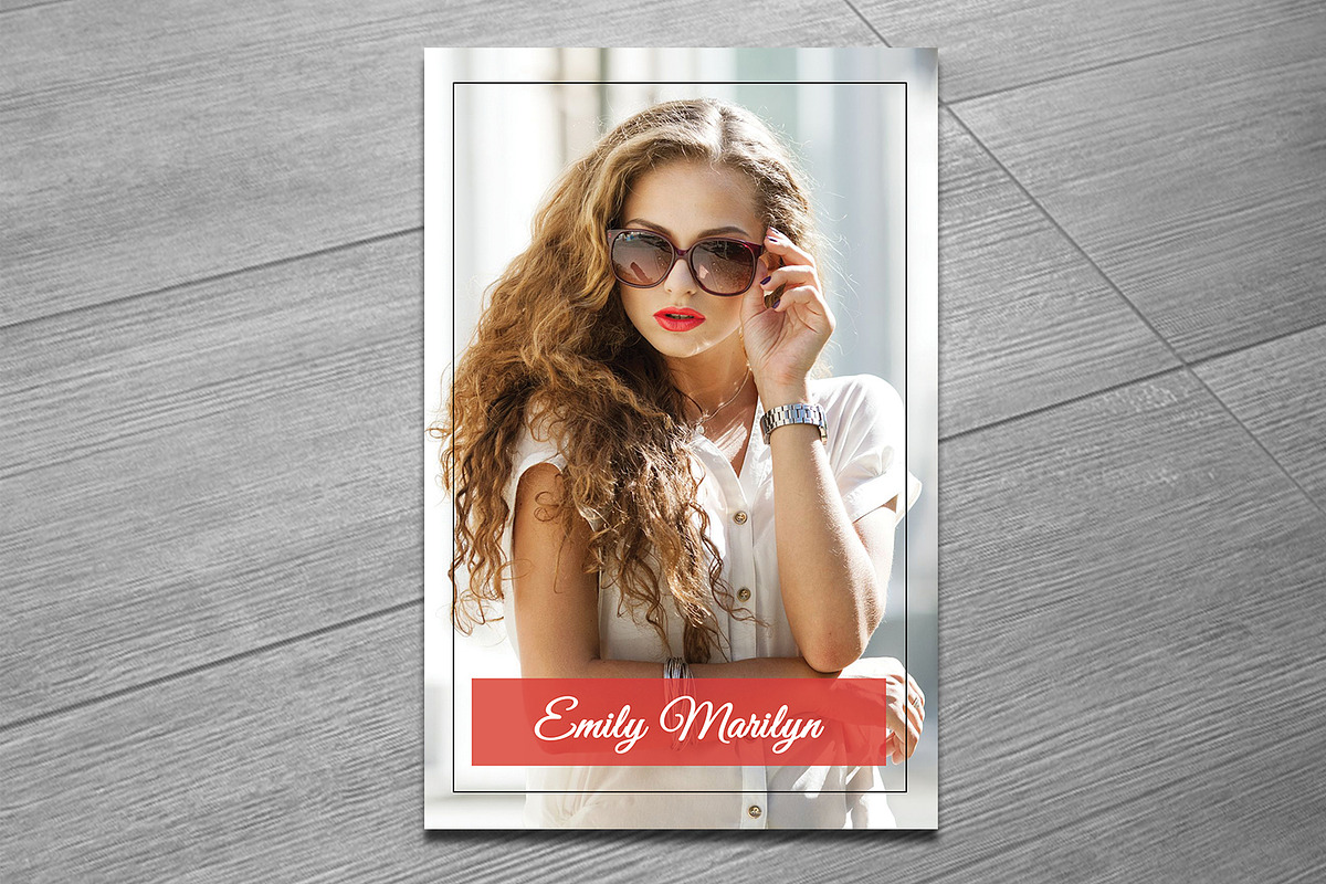 Modeling Comp Card Template preview 2