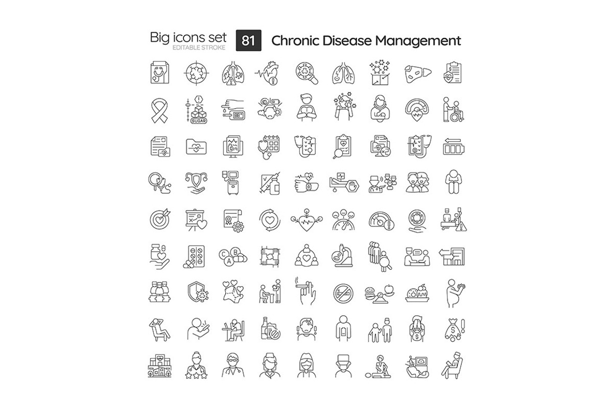 Chronic disease management linear, an Icon by IMG Visuals