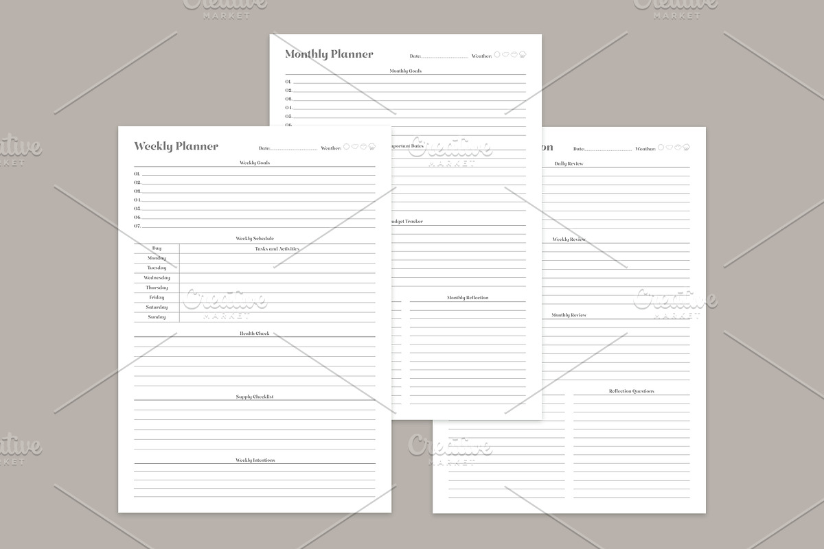 Generic Planning Pages Set V-16, a Stationery Template by shahsoft (Photo 3 of 3)