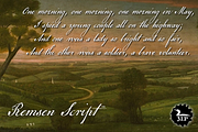 Remsen Script, a Script Font by Three Islands Press (Thumbnail 1 of 5)