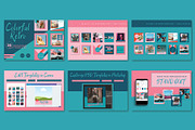 Branding Bundle: Colorful Retro, a Social Media Template by Liseno Designs (Thumbnail 7 of 8)