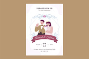 Cartoon Wedding Card Invitation, a Flyer Template by Vesvocrea (Thumbnail 3 of 7)