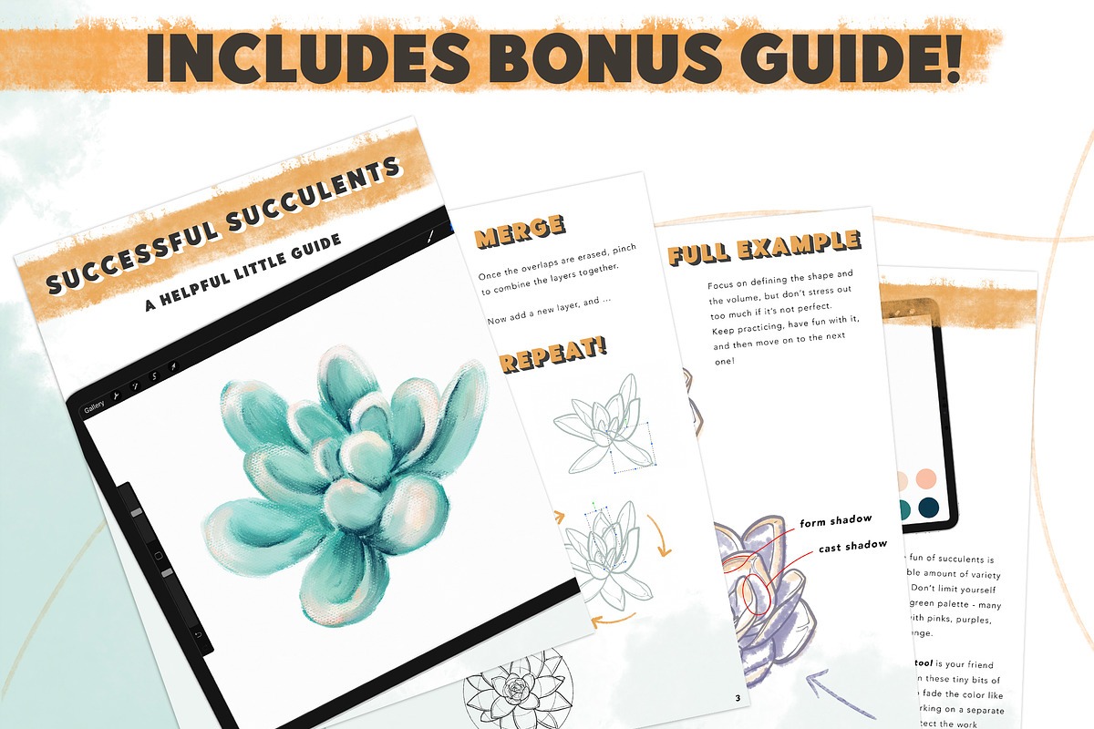 Succulent Builder Procreate Brushkit, a Brush Add-On by Wooly Pronto (Photo 5 of 7)