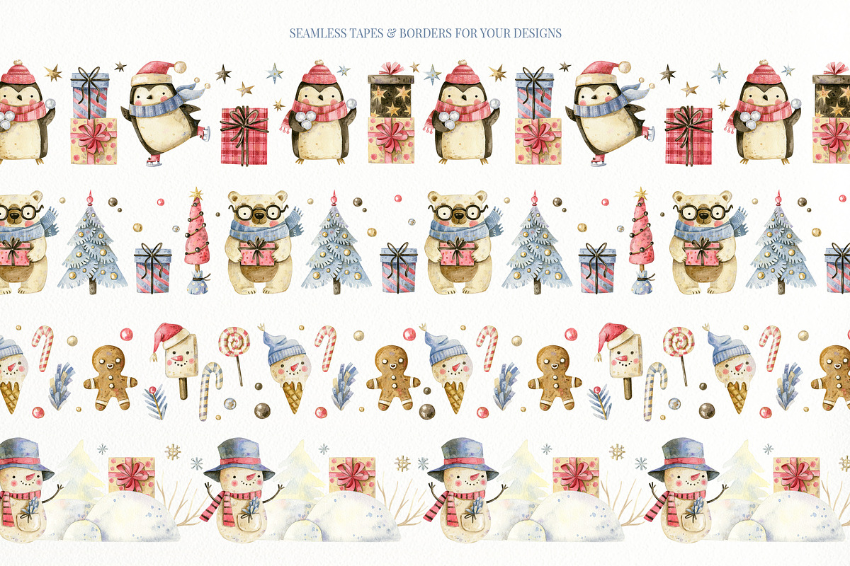 Christmas friends. New Year's set., an Animal Illustration by babenkoirusa (Photo 9 of 15)