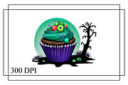Creepy Halloween Cupcake Clipart PNG, an Arts & Entertainment Photo by Wow Magic (Thumbnail 2 of 4)