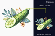 Watercolor Cute Cucumber Clipart, a Graphic by designcity5 (Thumbnail 4 of 5)