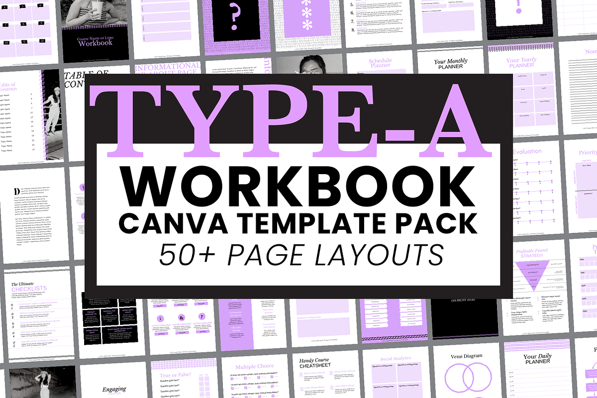 Editorial Workbook Canva Template, a Presentation Template by WorkShy Studio (Photo 1 of 6)