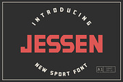 Jessen Sport Font, a Font by Bayuktx (Thumbnail 1 of 8)