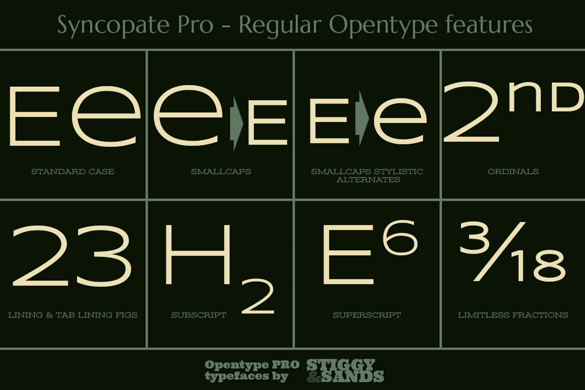 Syncopate Pro - Regular preview 4