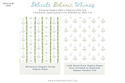 Grandmillenial Botanic Blue & Green, a Decorative Illustration by Essem Creatives (Thumbnail 4 of 7)
