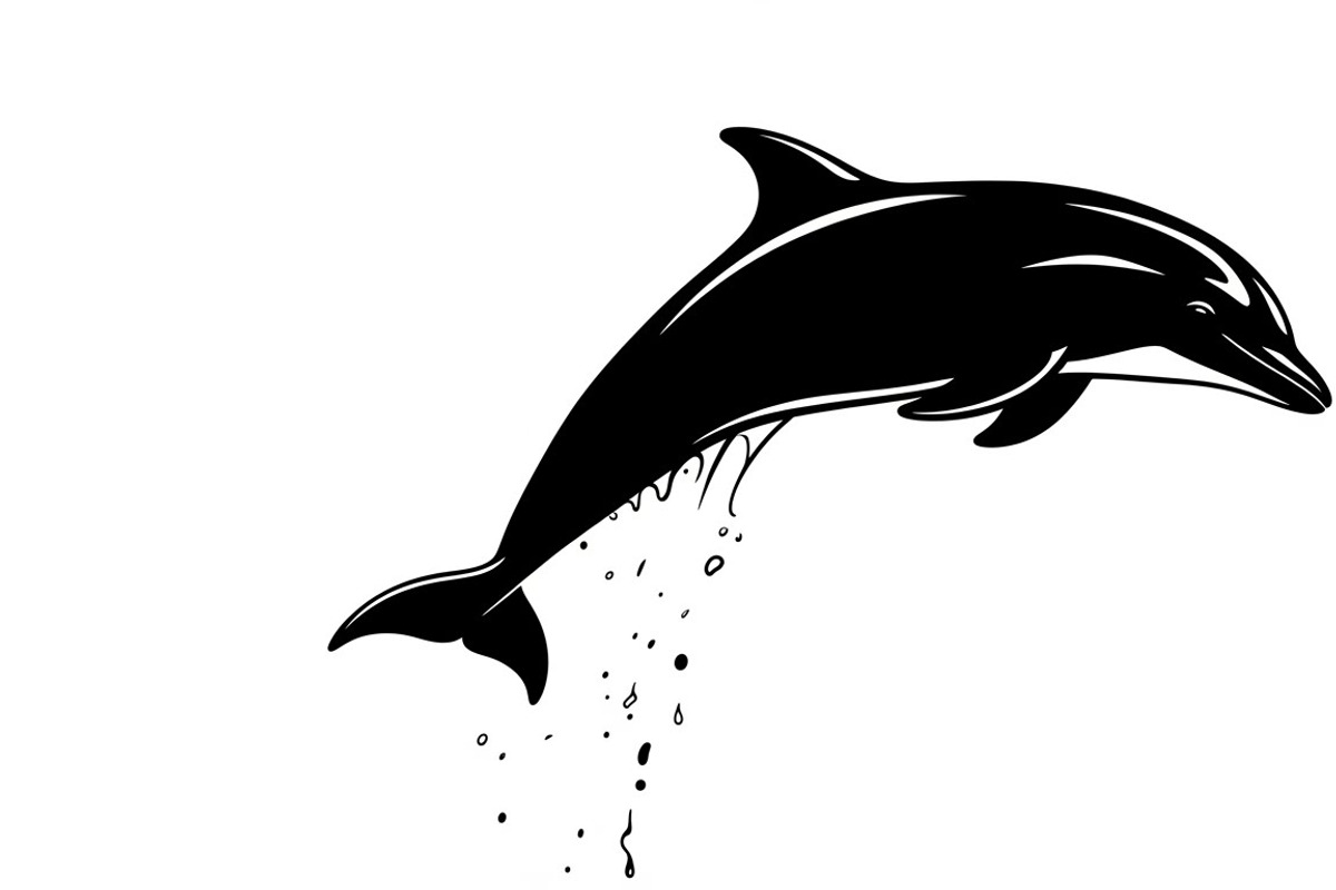dolphin jumping silhouettes, an Illustration by Amazin_art (Photo 13 of 31)
