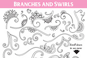 Floral Doodles Collection, a Decorative Illustration by Elinorka (Thumbnail 6 of 9)