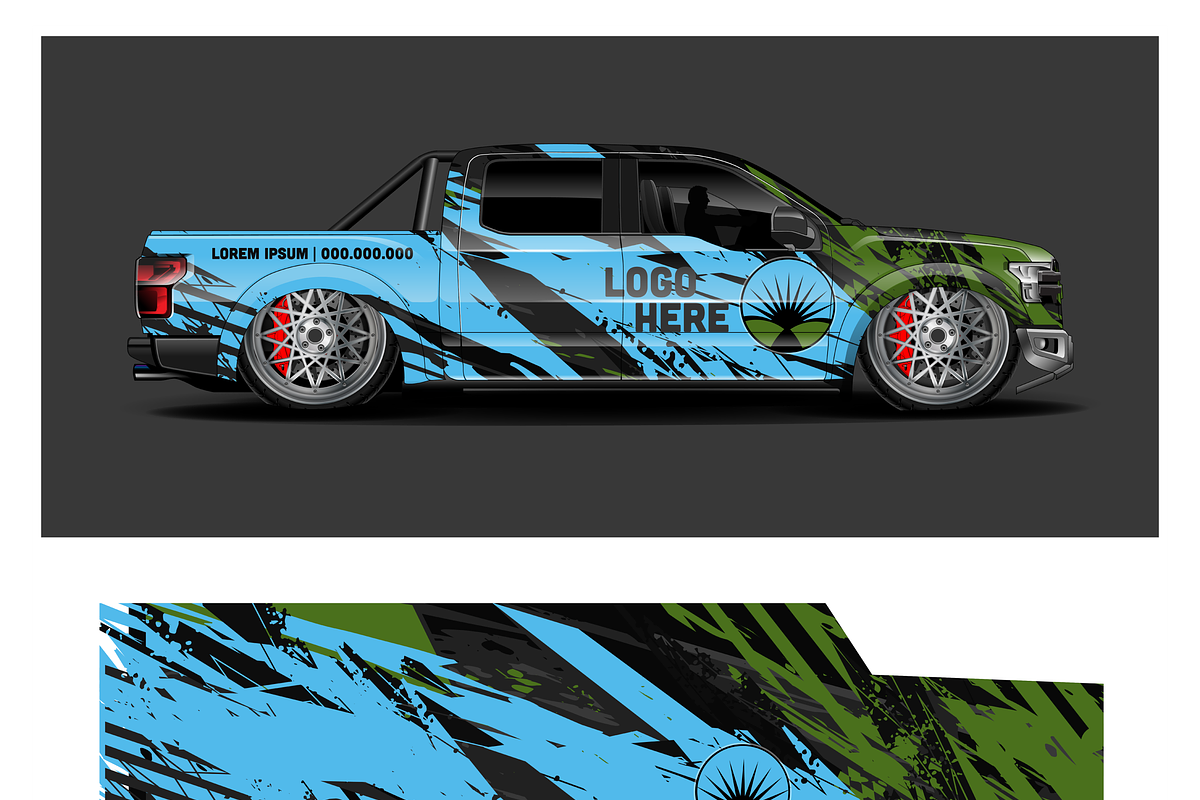 Stylish Vehicle Branding Kit, an Object Illustration by CarWrap design (Photo 2 of 4)